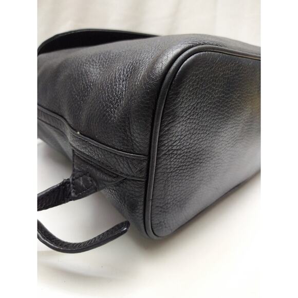 Michael Kors Black Pebbled Leather Top Handle Drawstring Backpack main image 8